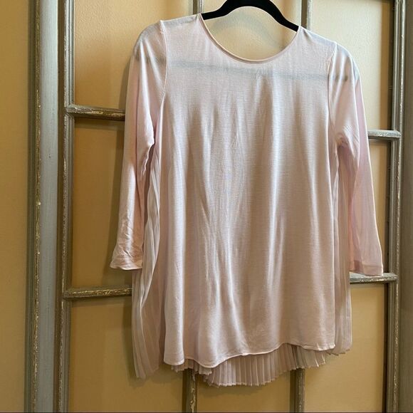 Club Monaco-Kassandra Pleated Baby Pink Blouse (Size:XS) - Picture 3 of 8